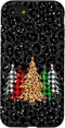 Christmas Trees with Plaid & Black Leopard Print Phone Case for iPhone SE (2020) / 7 / 8