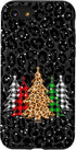 Christmas Trees with Plaid & Black Leopard Print Phone Case for iPhone SE (2020) / 7 / 8