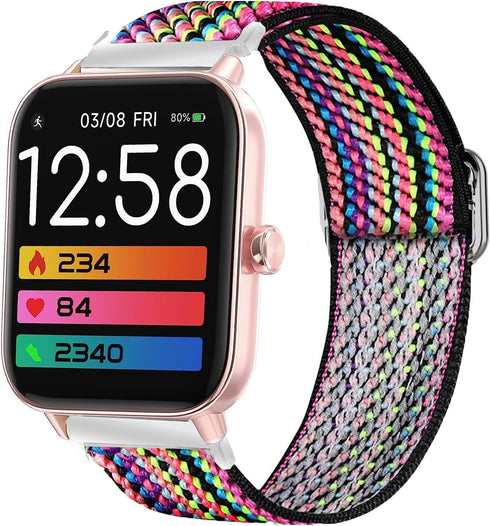 IDW13, IDW16, IDW19, IDW17 Smartwatch Bands, Lamshaw 22mm Stretch Elastics Nylon Adjustable Replacement Strap