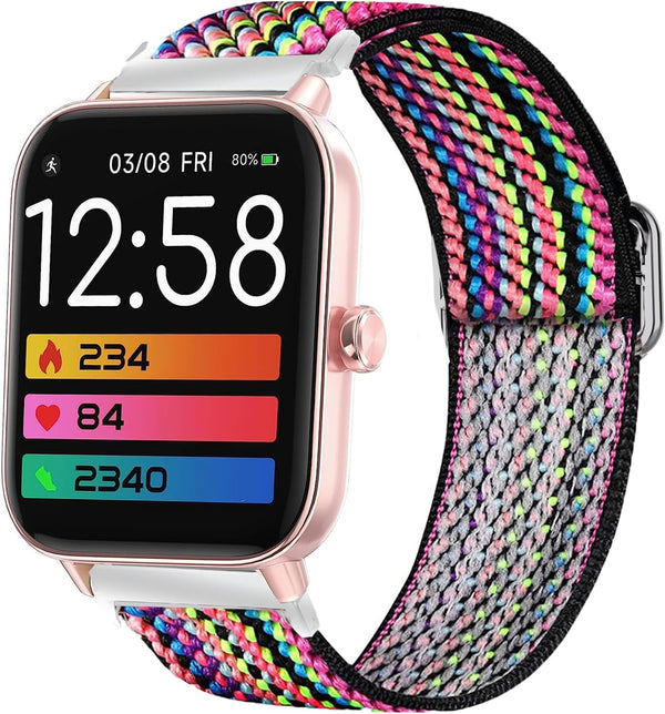 IDW13, IDW16, IDW19, IDW17 Smartwatch Bands, Lamshaw 22mm Stretch Elastics Nylon Adjustable Replacement Strap