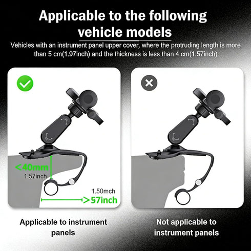 KoiLuvGo 360 4-7 Inch Universal Car Phone Holder, Degree Rotating Holder, Car Dashboard Phone Holder, Multifunctional