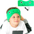 CozyPhones Green Frog Over Ear Headband Headphones - Kids Volume Limited, Thin Speakers & Soft Fleece Design.