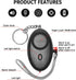 Taiker 140DB Elders-2 Pack Personal Alarm for Women Emergency Self-Defense Security Alarm Keychain with LED Light