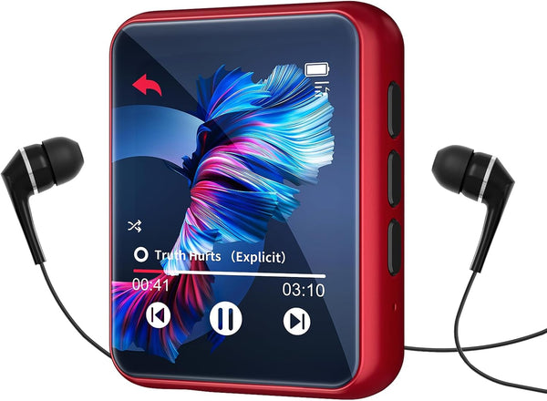 MP3 Player Bluetooth 5.3, Full Touch Screen Mini Player, HiFi Lossless Music, FM Radio, Up to 128GB