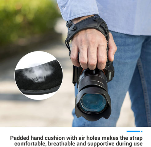 JJC Deluxe Hand Grip Strap for Sony A7IV A7III A7II A7CR A7C II A7RV IV A7RIII II A7SIII II A9II III A1 ZV-E1