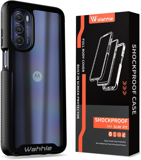 wahhle for Moto G Stylus 5G 2022 Case, Built-in Screen Protector, Full Body Shockproof Slim Fit Bumper Cover for