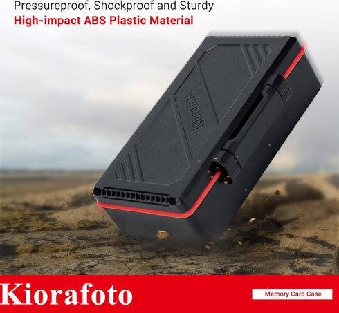 Kiorafoto 36 Slots SD MSD Memory Card Case Holder, Water-Resistant Anti-Shock Storage Organizer for 21 SD Cards