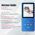 imkavery 128GB MP3 5.2, Player with Bluetooth Portable Blue Music Player for Kids with Built-in HD Speaker, FM Radio