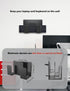 Universal Wall Mount for Laptop/Keyboard/Tablet/Router/Cable Box, Black Shelf Holder Organizer for Electronics Storage