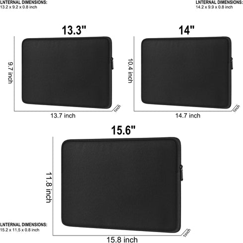 Laptop Sleeve 15.6 Inch, Shockproof Protective Traveling Computer Case, Water Resistant Portable Bag for Lenovo, HP,