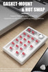 Gasket Creamy Mechanical Numpad, Wireless 2.4G/Bluetooth 5.0/Wired USB-C, RGB Backlit, Rechargeable Number Pad