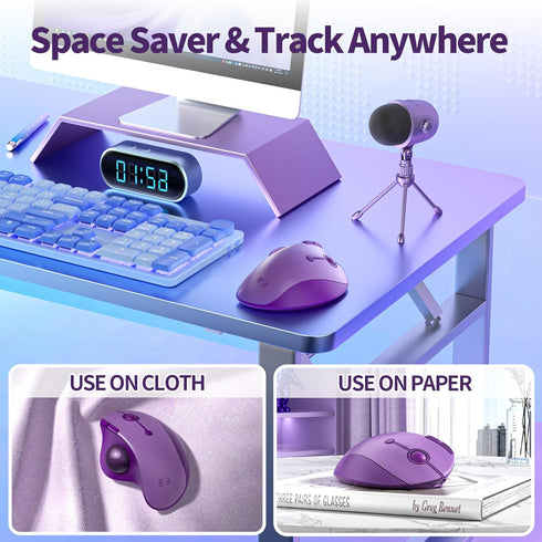 seenda Wireless Trackball Mouse, Ergonomic Bluetooth Mouse, Rechargeable Multi Devices Connection for