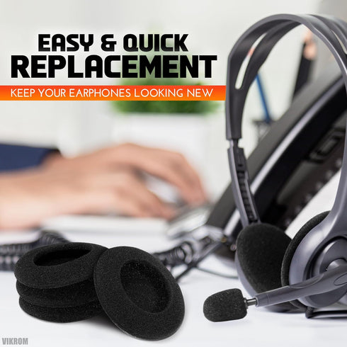 Headphone Ear Covers 60mm - 3 Pairs Replacement Ear Pads, Memory Foam Earbud Tips
