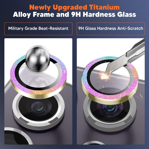Hoerrye Galaxy S24 Ultra Camera Lens Protector - Ultra-HD 9H Tempered Glass, Case-Friendly, Anti-Scratch,