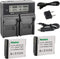 Kastar Dual Fast LCD Charger & 2 x Battery Replacement for Panasonic DMW-BLH7 Cameras