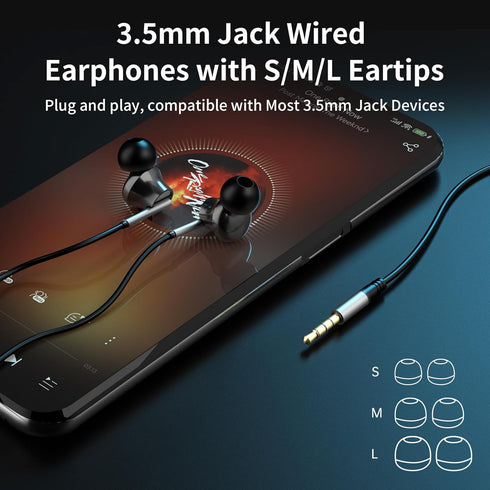 viken Wired Earbuds with Microphone Volume Control, Stereo Heavy Bass Earphones, Noise Isolation in-Ear Headset