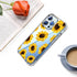 Sunflower Clear Back Case for iPhone 13 Pro Max, Floral Flexible TPU Bumper Shockproof Protective Cover, Yellow