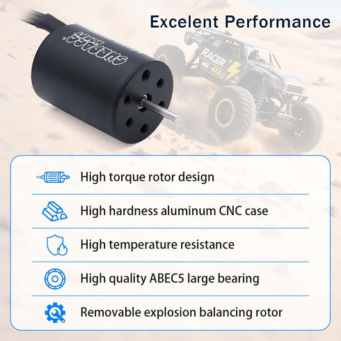 Surpass Hobby USA 2430 7200KV 2mm 1/16 1/18 SurpassHobby Brushless Motor Shaft High Speed Waterproof Motor