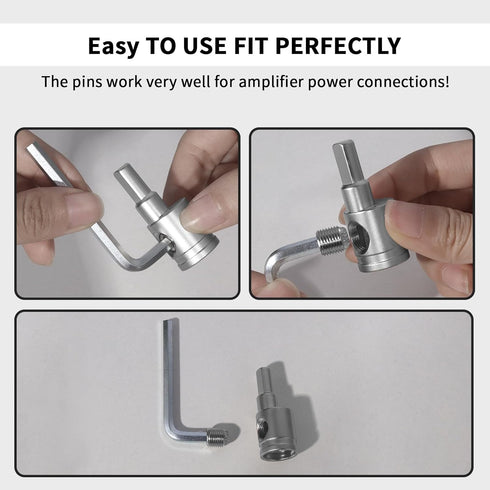Amp Input Reducer from 0 Gauge to 4 Gauge - Includes Extra Screws, Heat Shrink Tubes & Hex Tool for Car Audio