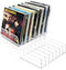 Vowcarol CD Holder - 2 Pack Clear Acrylic CD Organizers, Display Rack Holds 14 Standard CD Cases for Media Storage