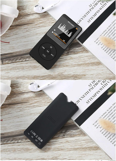 Yunseity MP3 Mp4 MP3 Player with Bluetooth, HiFi Sound Portable Music Player with Earphones, Music Device Player