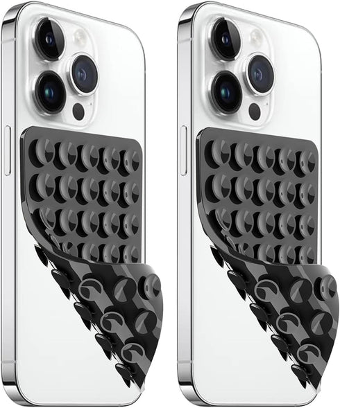 2 Pack Double Sided Silicone Suction Cup Phone Case Mount, Non Slip Phone Accessories, Strong Grip Holder for Selfies,