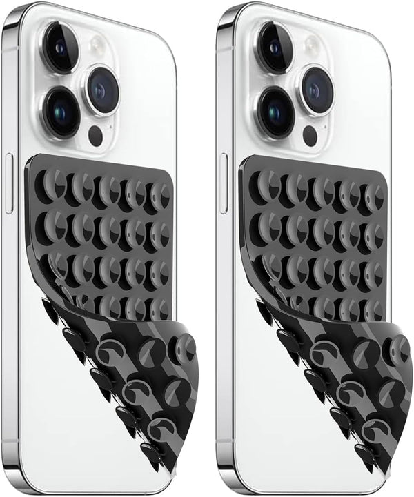 2 Pack Double Sided Silicone Suction Cup Phone Case Mount, Non Slip Phone Accessories, Strong Grip Holder for Selfies,