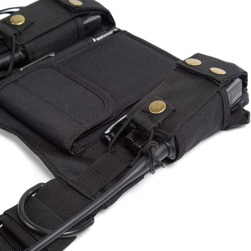 Radio Shoulder Holster Chest Harness Holder Vest Rig | Two Way Radio Chest Front Pack Pouch for Walkie Talkie