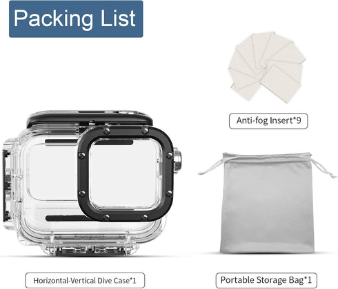 Waterproof Case for Insta360 Ace Pro Action Camera, 60M/197FT Diving Housing Cover Shell
