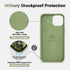 AOTESIER iPhone 13 Mini Case, Tea Green Liquid Silicone, Shockproof, Slim 5.4" Cover with Soft Anti-Scratch Lining.