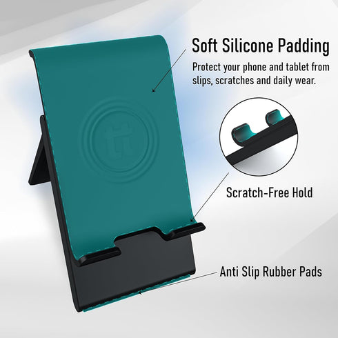 tabtoday 13", Tablet Stand, Adjustable Height, Phone Stand, Tablet and Phone Holder for Desk, Fits Tablets up