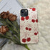 iPhone 14 Plus Case, HH2 Red Cherry Bows Hybrid 2 Layer Hard Shell Silicone Protective Pattern Design