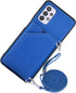 Galaxy A32 5G Wallet Case, Flip Case with Credit Card Holder Lanyard Strap for Women & Men, PU Leather Blue