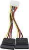 Nippon Labs POW-S6800-6IN 5.25 Male to SATA x 2 Internal DC Adaptor Cable