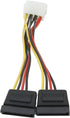 Nippon Labs POW-S6800-6IN 5.25 Male to SATA x 2 Internal DC Adaptor Cable