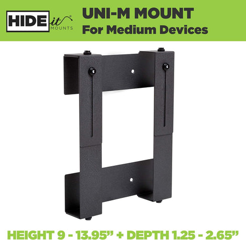 HIDEit Mounts Uni-M Wall Mount - Adjustable Medium Device Mount - Steel - American Company