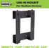 HIDEit Mounts Uni-M Wall Mount - Adjustable Medium Device Mount - Steel - American Company
