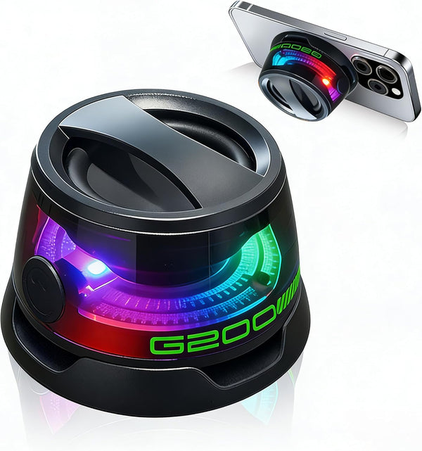 LENOLL Magnetic Mini Bluetooth Speaker with RGB Lights, Portable Wireless Stereo Speaker Set