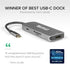 Plugable 7-in-1 USB-C Hub - Driverless, Compatible with Mac, Windows, Chromebook, USB4, Thunderbolt 4 (4K HDMI, 3 USB