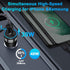 48W Super Fast Car Charger Type C for iPhone 16/16 Pro Max/16 Plus/15, Fast Charging Car Adapter with Built-in Coiled