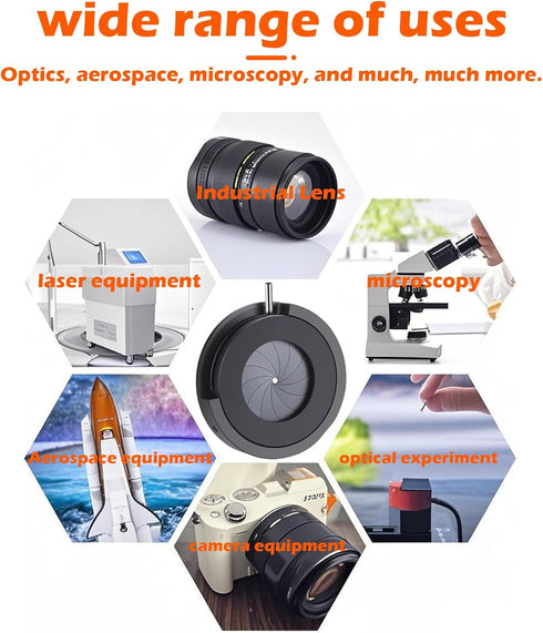 FotoAene M4 Microscope(SK23+M4) Microscope Adjustable Iris with Threaded Port Aperture Diaphragm Aperture Adjustable