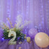 Suppromo 10ft 8ft Lavender Tulle Backdrop Curtain with Led Lights for Wedding Baby Shower Girls X Lilac Lavender Sheer
