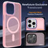 Upgraded Magnetic Slim Translucent Case for iPhone 15 Pro Max, Compatible with MagSafe, Tender Pink