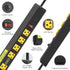 JUNNUJ Heavy Duty Metal Power Strip 20 Amp, 6 Outlet Surge Protector with Circuit Breaker
