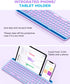 seenda Bluetooth Keyboard and Mouse for iPad, Multi-Device Wireless Keyboard Mouse with Tablet Holder, Blue & Purple