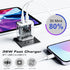 USB C Charger for iPhone 16, 2 Pack 36W PD Dual USB C Port Wall Fast Charger Adapter with 2 Pcs 6 FT Cable
