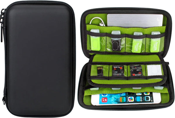 Aprince Waterproof Digital Gadget Case for Memory Card, Designed for External Hard Drive, USB Flash Drives, Power Banks
