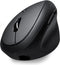 Perixx PERIMICE-819B Bluetooth Portable Vertical Mouse, Wireless 3-in-1 Multi-Device, Silent-Click, Black