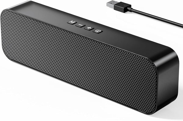 KASOHQEE USB Computer Speakers,Pc Speakers for Desktop,Stereo Sound & Rich Bass,with 3.5mm Aux-in,Bluetooth,TF