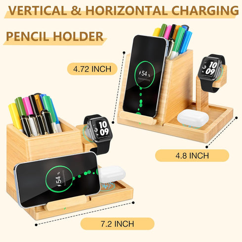 Wireless Charger for Apple Charging Station, Multiple Devices with PD 22.5W Adapter for iPhone 15/14/13/12 Series